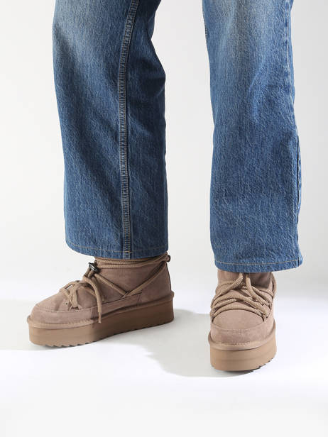 Bottines Platform Mountain Colors of california Beige women Platform boot mountain look vue secondaire 1