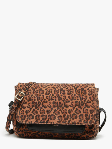 Sac Bandoulière Leopard Cuir Paul marius Noir leopard DIANSLEO
