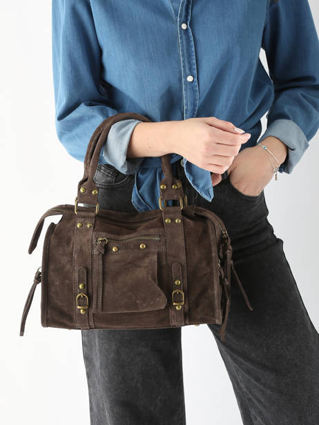 Sac Porté épaule Velvet Milano Marron velvet VE24094 vue secondaire 1