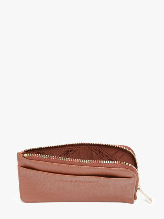 Longchamp Le foulonné Porte billets/cartes Marron