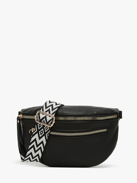 Sac Banane Gallantry Noir sangle 1