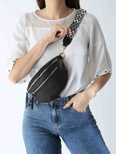 Sac Banane Gallantry Noir sangle 1 vue secondaire 1