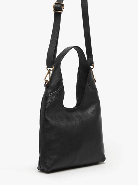 Sac Bandoulière Cow Cuir Basilic pepper Noir cow BCOW2S vue secondaire 2