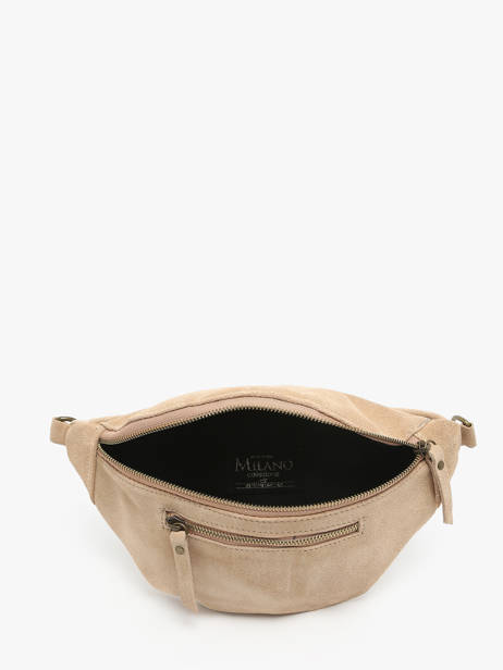 Sac Banane Milano Beige velvet VE24119 vue secondaire 3