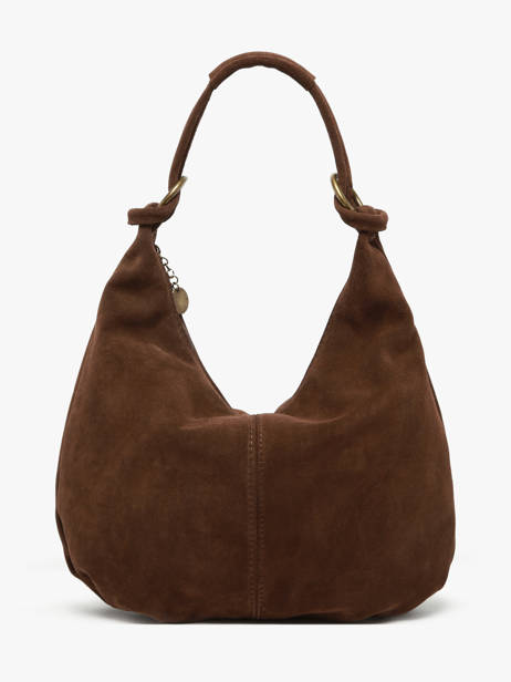 Sac Porté épaule Velvet Cuir Milano Marron velvet VE24111