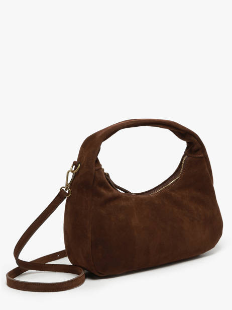 Sac à Main Velvet Cuir Milano Marron velvet VE24114 vue secondaire 2