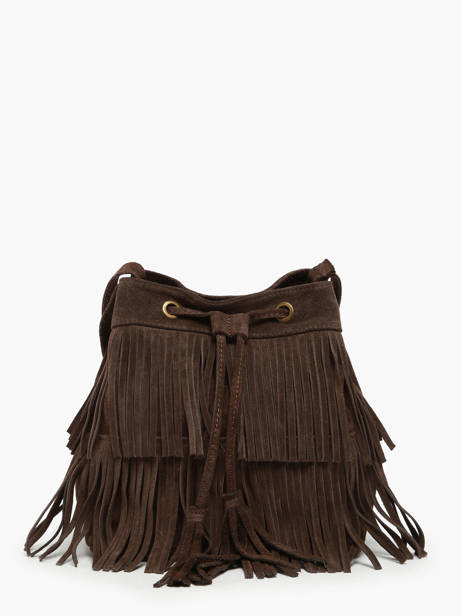 Sac Bandoulière Velvet Cuir Milano Marron velvet VE241116