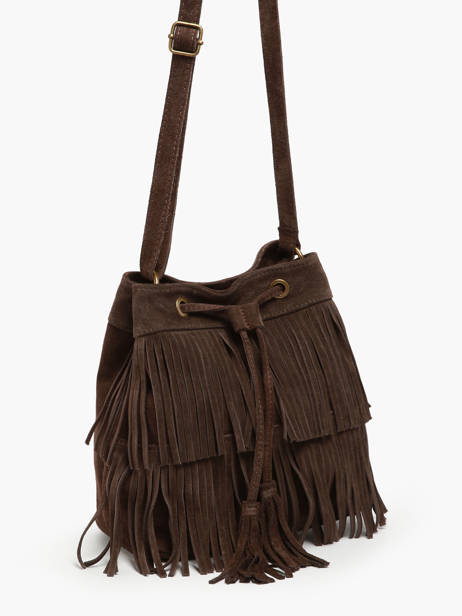 Sac Bandoulière Velvet Cuir Milano Marron velvet VE241116 vue secondaire 2