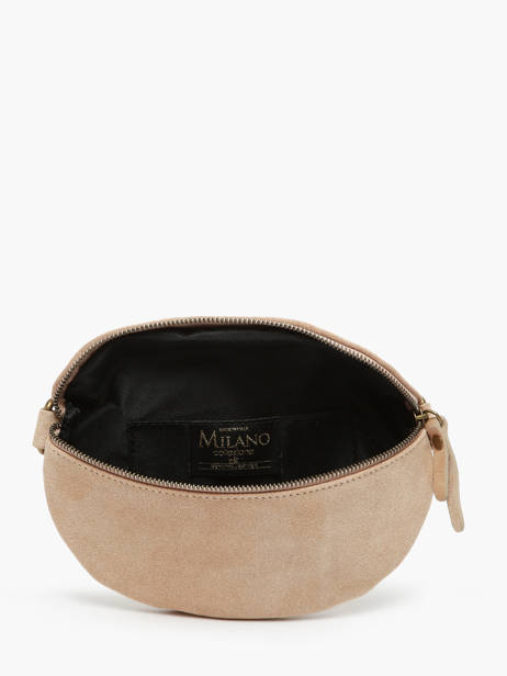 Sac Banane Milano Beige velvet VE19091 vue secondaire 3
