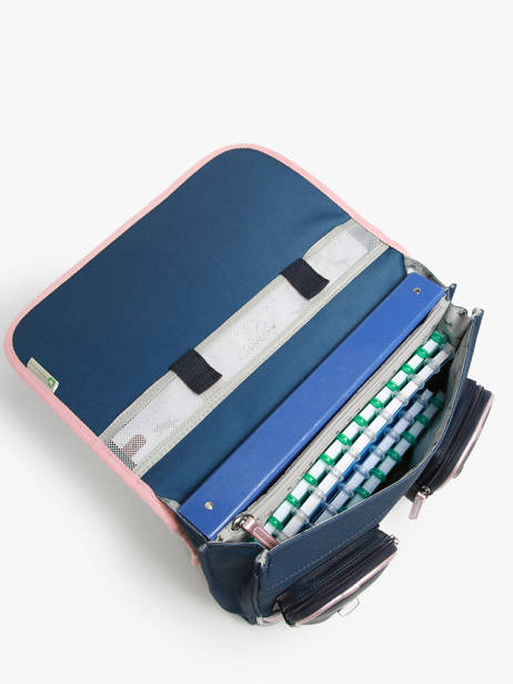 Cartable 2 Compartiments Cameleon Bleu vintage fantasy PBVGCA35 vue secondaire 3