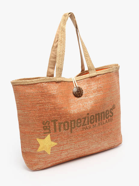 Sac Porté épaule Panama Papier Les tropeziennes Orange panama TZ01 vue secondaire 2
