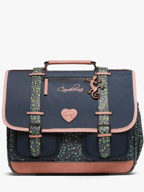 Cartable Enfant 3 Compartiments Cameleon Bleu vintage fantasy CA41
