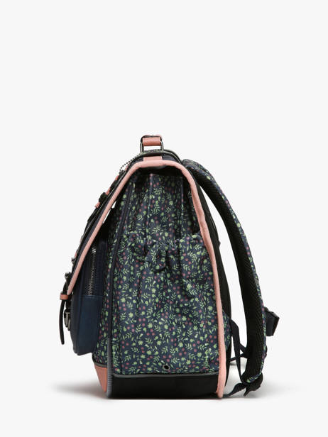 Cartable Enfant 3 Compartiments Cameleon Bleu vintage fantasy CA41 vue secondaire 2