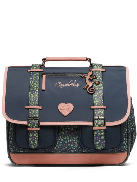 Cartable Enfant 3 Compartiments Cameleon Bleu vintage fantasy CA41 vue secondaire 7
