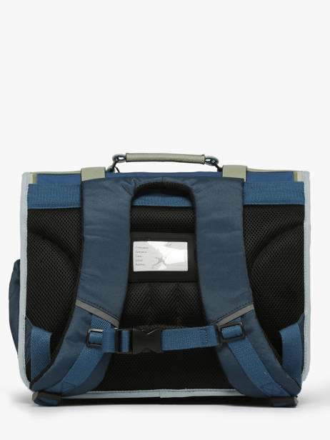 Cartable 2 Compartiments Cameleon Bleu vintage urban CA38 vue secondaire 4