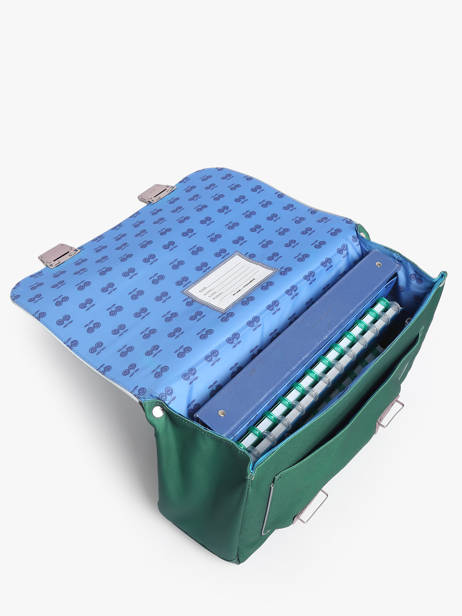 Cartable 2 Compartiments Jeune premier Vert classics C vue secondaire 3