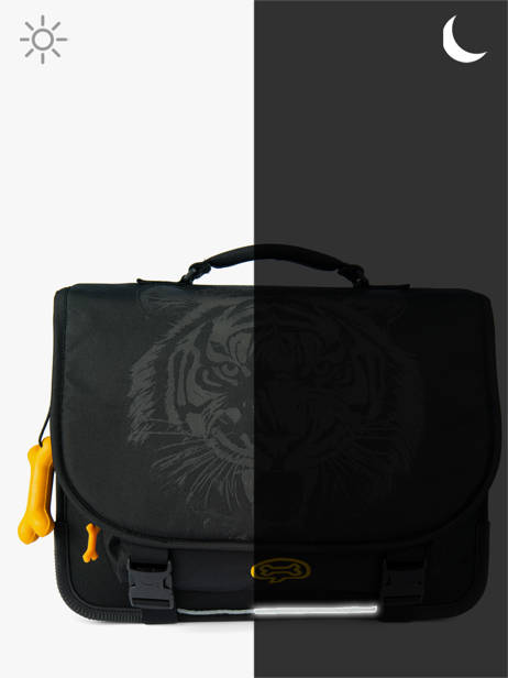 Cartable 2 Compartiments Lily Boys Stones and bones Noir boys B vue secondaire 5