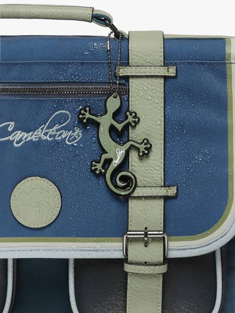 Cartable 2 Compartiments Cameleon Bleu vintage urban CA38 vue secondaire 6