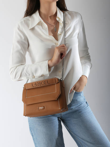 Sac Bandoulière Ninon Cuir Lancel Marron ninon A13782 vue secondaire 1
