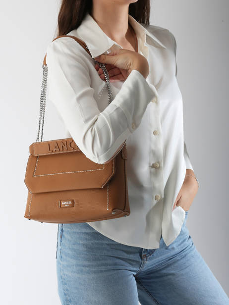 Sac Bandoulière Ninon Cuir Lancel Marron ninon A13782 vue secondaire 2