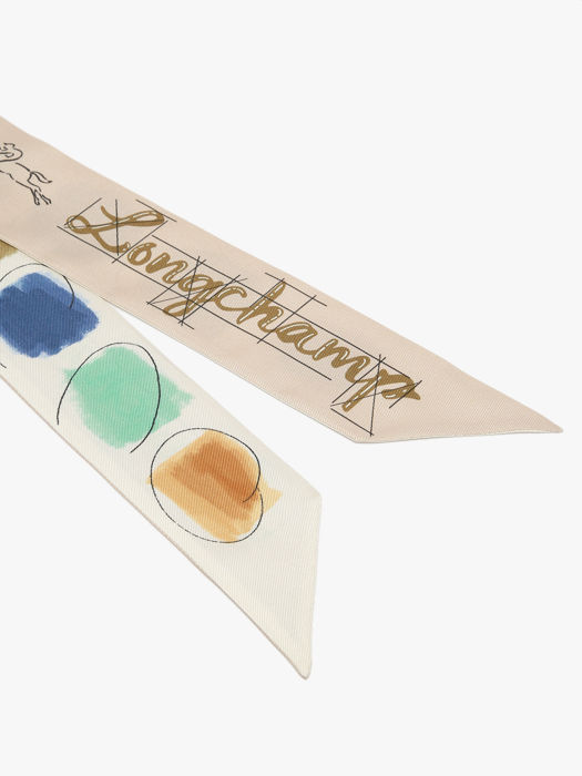 Longchamp Soie gots Foulard Beige