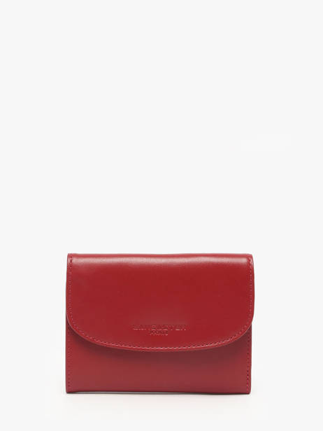 Portefeuille Cuir Lancaster Rouge paris pm 24