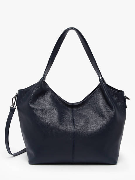 Sac Porté épaule Caviar Cuir Milano Bleu caviar CA25061