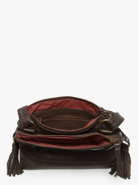 Sac Bandoulière Cow Cuir Basilic pepper Marron cow BCOW82 vue secondaire 3