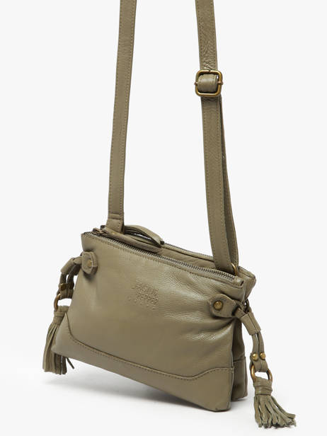 Sac Bandoulière Cow Cuir Basilic pepper Vert cow BCOW82 vue secondaire 2
