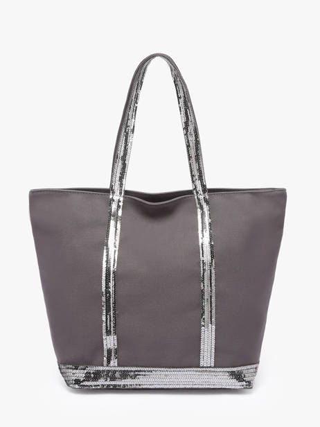Sac Porté Main Cabas Coton Vanessa bruno Gris cabas 1V40378 vue secondaire 4