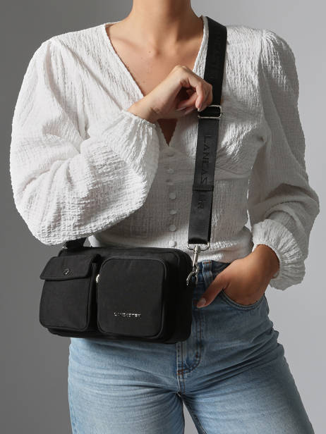 Sac Bandoulière Basic Pocket Polyester Lancaster Noir basic pocket 91 vue secondaire 1