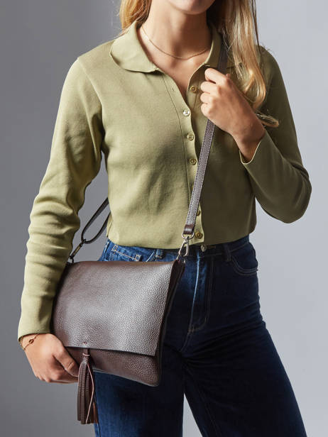 Sac Bandoulière Caviar Cuir Milano Marron caviar CA21062 vue secondaire 1