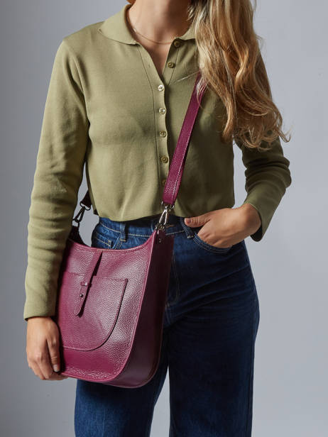 Sac Bandoulière Caviar Cuir Milano Rouge caviar CA25068 vue secondaire 1