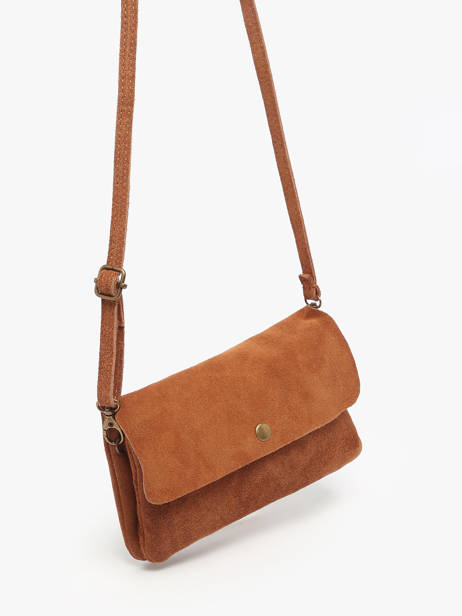 Sac Bandoulière Velvet Cuir Milano Marron velvet VE23067 vue secondaire 2