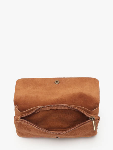 Sac Bandoulière Velvet Cuir Milano Marron velvet VE23067 vue secondaire 3