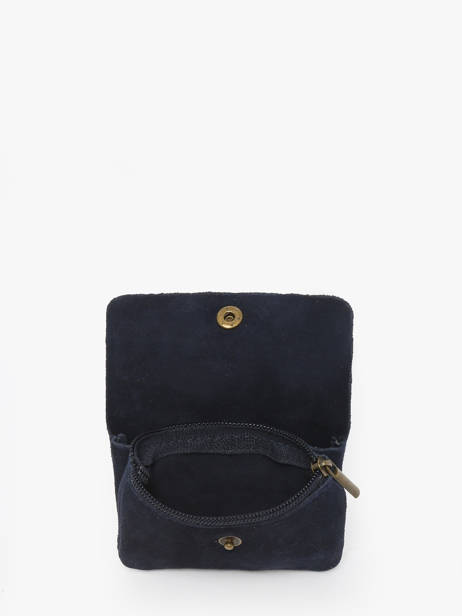 Porte-monnaie Cuir Milano Bleu velvet VE23091 vue secondaire 1