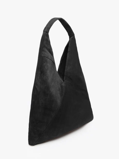 Sac Porté épaule A4 Velvet Cuir Milano Noir velvet VE25069 vue secondaire 2