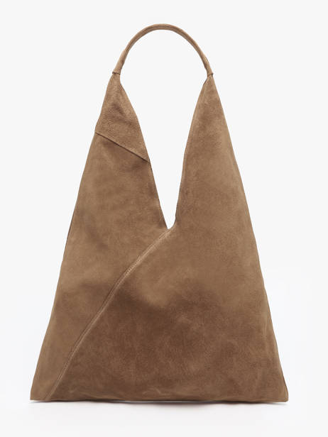 Sac Porté épaule A4 Velvet Cuir Milano Marron velvet VE25069