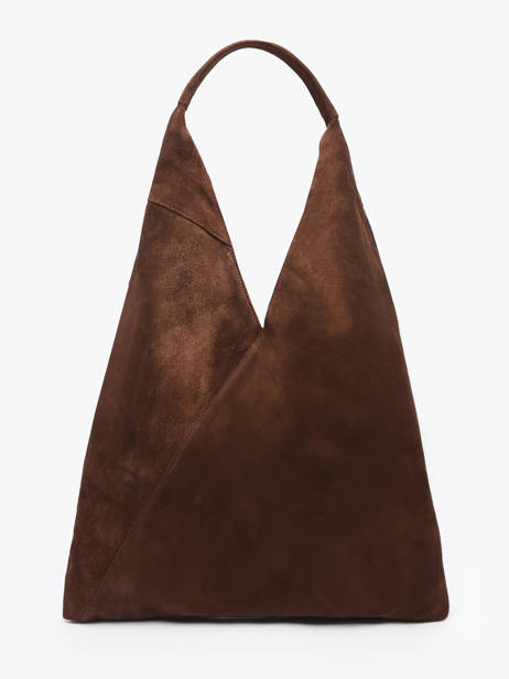 Sac Porté épaule A4 Velvet Cuir Milano Marron velvet VE25069