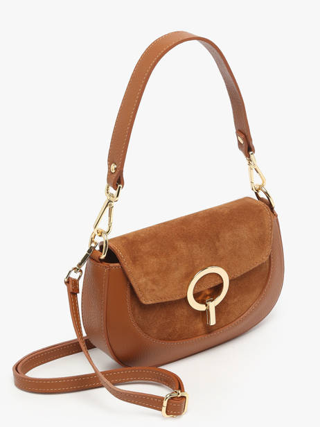 Sac Bandoulière Velvet Caviar Cuir Milano Marron velvet caviar VC25068 vue secondaire 2