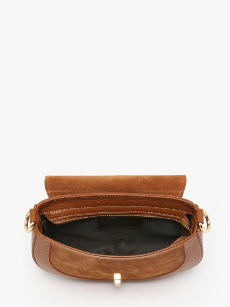 Sac Bandoulière Velvet Caviar Cuir Milano Marron velvet caviar VC25068 vue secondaire 3