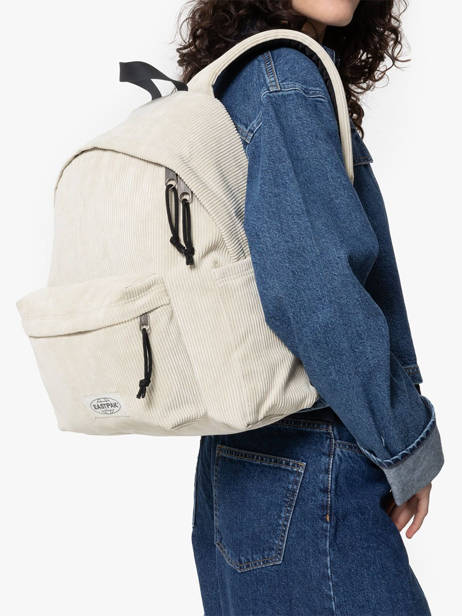 Sac à Dos 1 Compartiment Eastpak Beige mono ribs A5BG4RIB vue secondaire 1