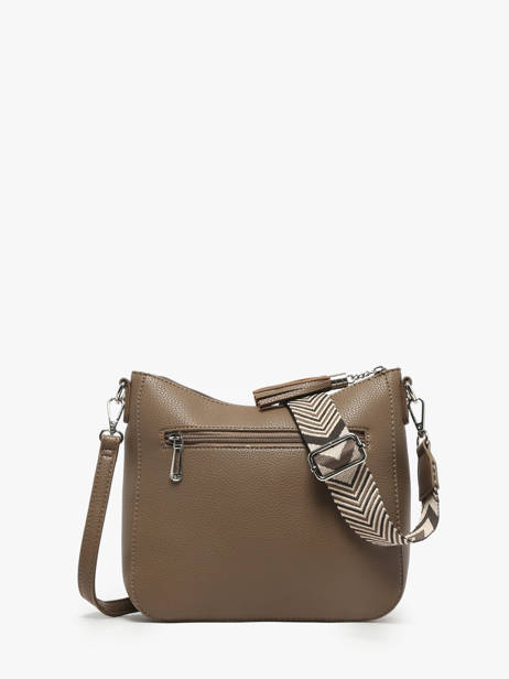 Sac Bandoulière Grained Flora & co Marron grained F8575 vue secondaire 3