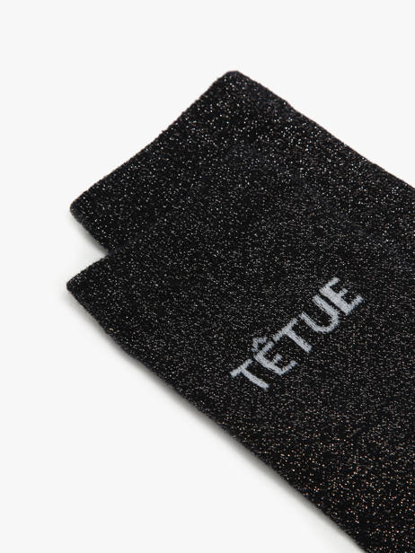Chaussettes Femme Têtue Long Glitter Pieces Noir girl 17162499 vue secondaire 1