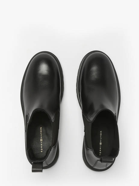 Chelsea Boots En Cuir Tommy hilfiger Noir women 8766BDS vue secondaire 4