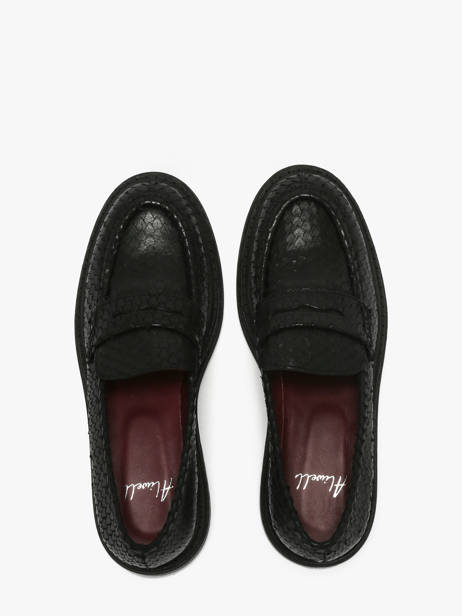 Mocassins En Cuir Aliwell Noir women A0234 vue secondaire 3