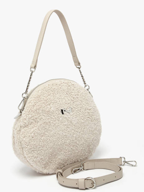 Sac Porté épaule Anna Winter Mouton Et Cuir Nathan baume Beige nathan S vue secondaire 1
