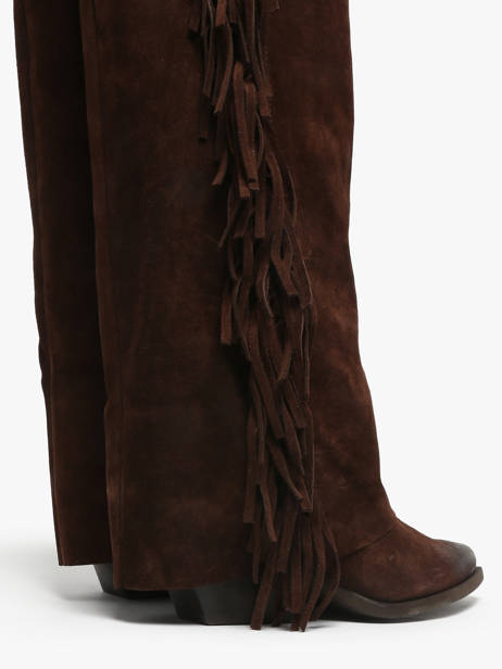 Bottes à Talon En Cuir The icona Marron women TX565 vue secondaire 2