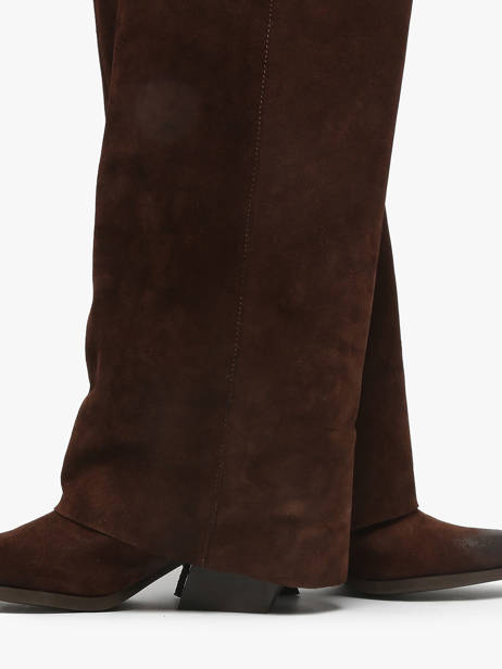 Bottes à Talon En Cuir The icona Marron women TX565 vue secondaire 3