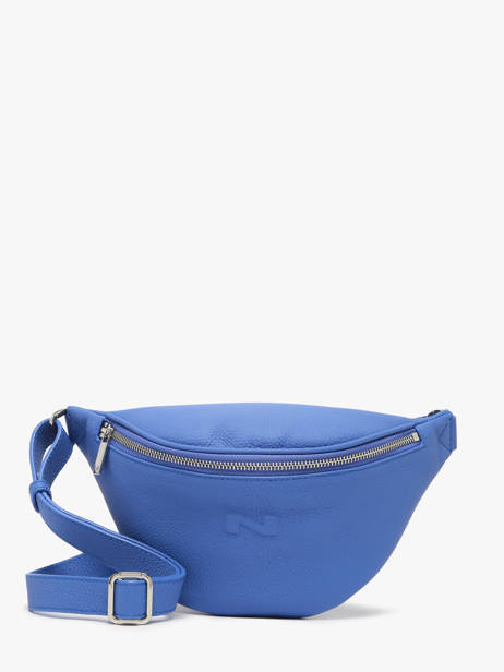 Sac Banane Small Derby Cuir Nathan baume Bleu n city 25